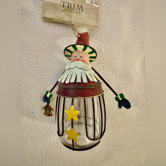 Rustic Winter Santa Ornament Figurine NWT - Picture 3 of 7